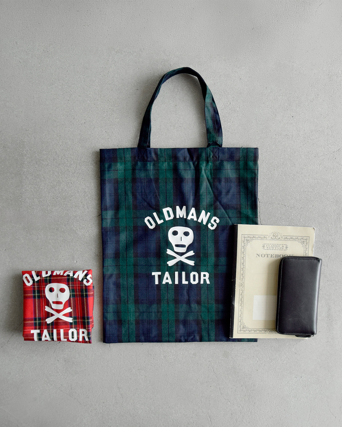 R & D.M.Co-(�I�[���h�}���Y�e�[���[)�E�[�� �v�����g �g�[�g�o�b�O OMT SKULL PRINT TOTE BAG m1539