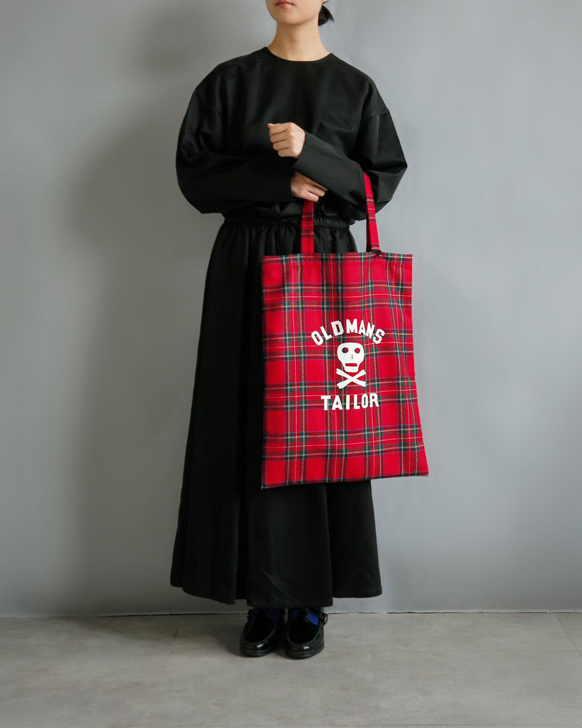 R & D.M.Co-(�I�[���h�}���Y�e�[���[)�E�[�� �v�����g �g�[�g�o�b�O OMT SKULL PRINT TOTE BAG m1539