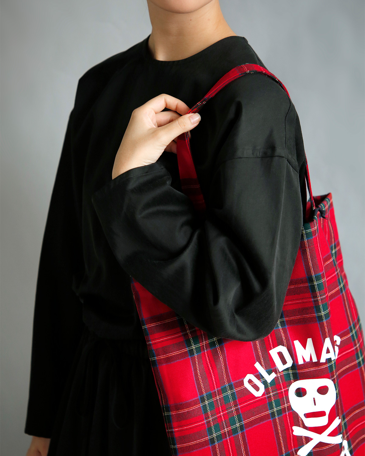 R & D.M.Co-(�I�[���h�}���Y�e�[���[)�E�[�� �v�����g �g�[�g�o�b�O OMT SKULL PRINT TOTE BAG m1539