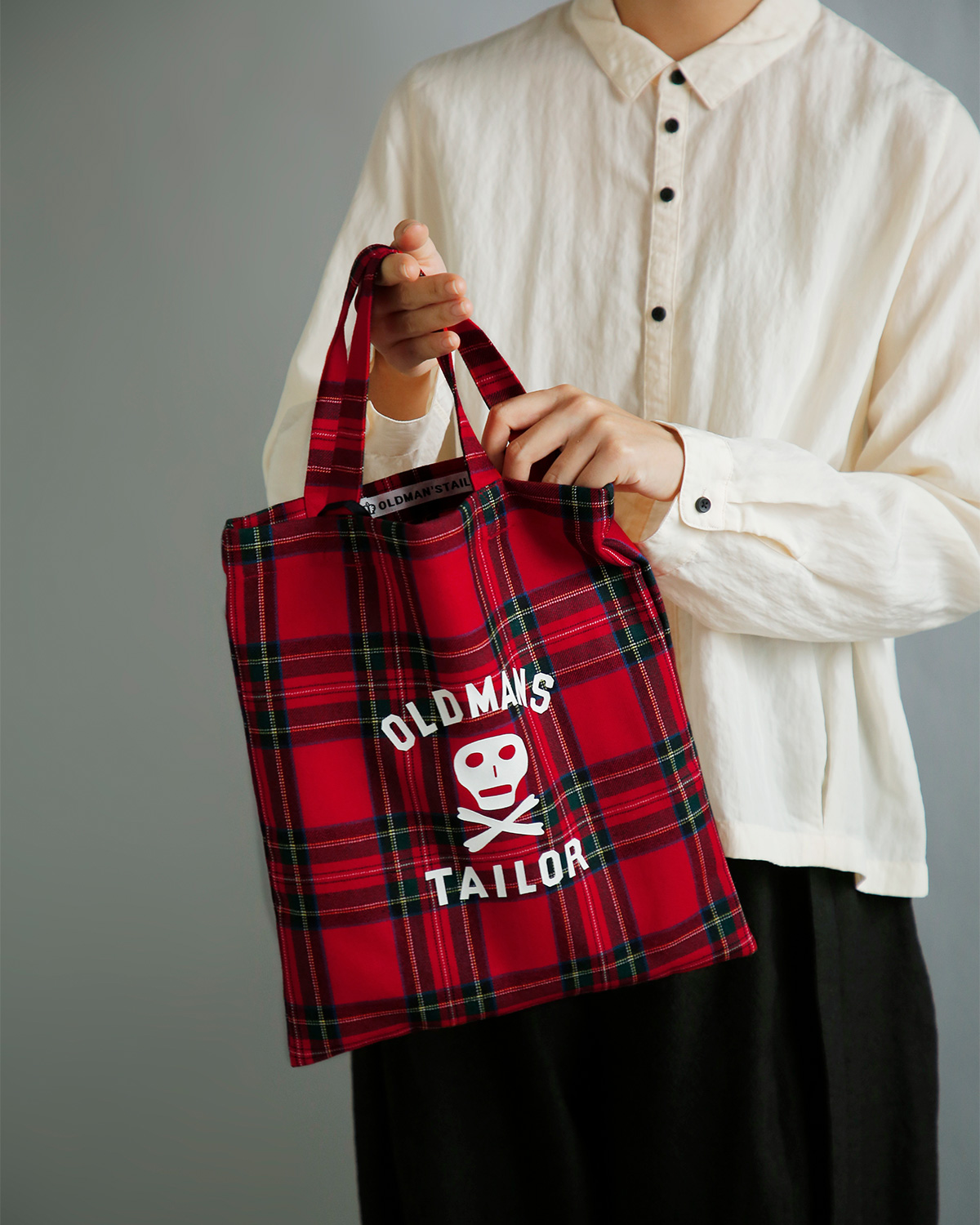 R & D.M.Co-(�I�[���h�}���Y�e�[���[)�E�[�� �v�����g �~�j �g�[�g�o�b�O OMT SKULL PRINT MINI TOTE BAG m1540