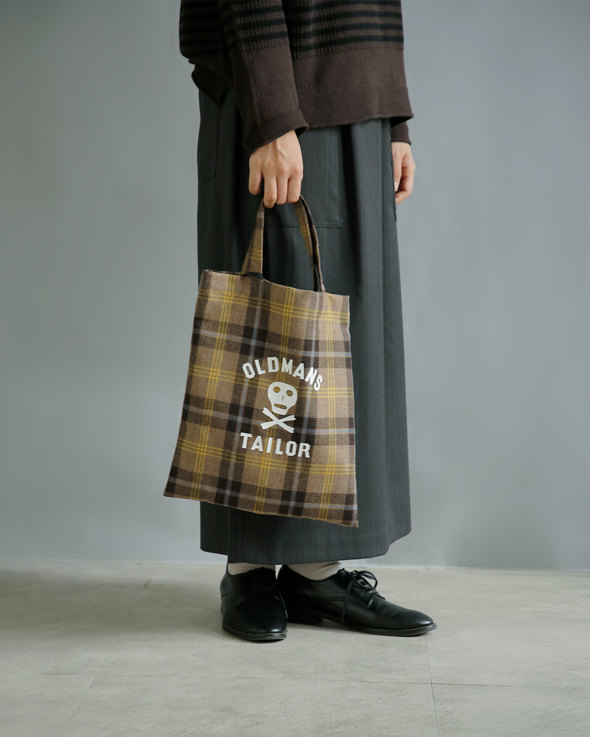 R & D.M.Co-(�I�[���h�}���Y�e�[���[)�E�[�� �v�����g �~�j �g�[�g�o�b�O OMT SKULL PRINT MINI TOTE BAG m1540