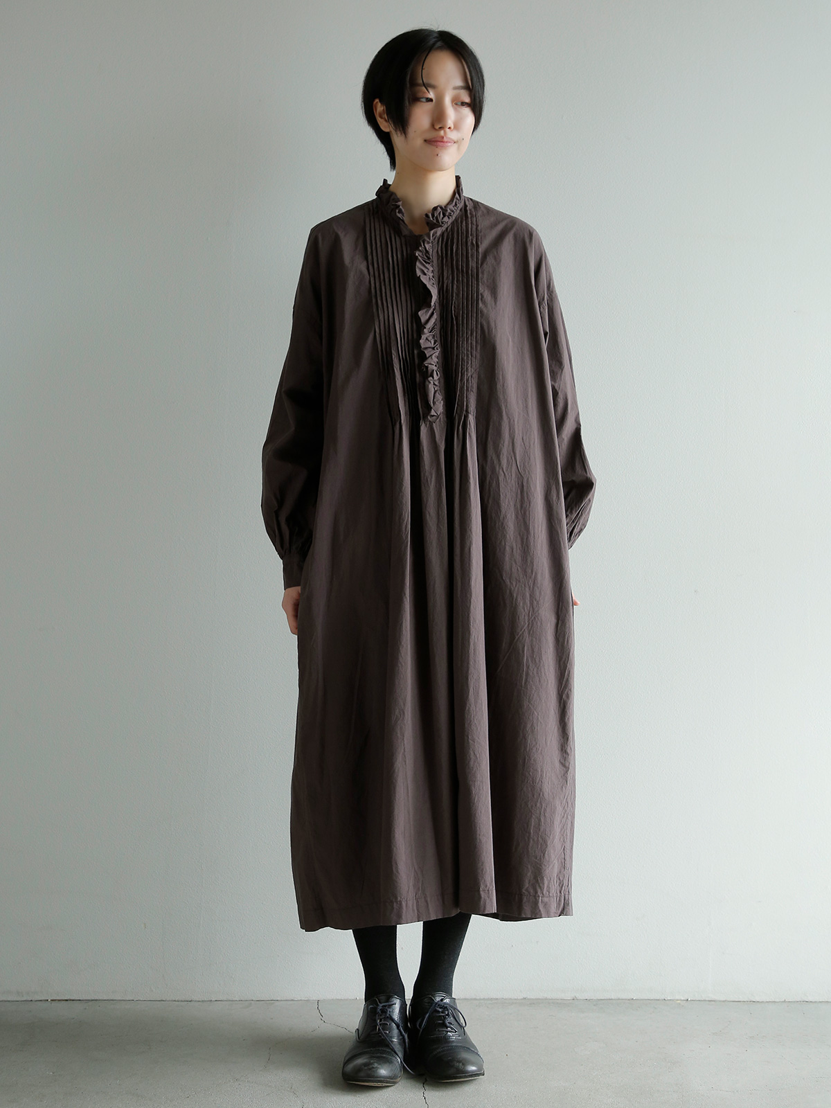 TOUJOURS(�g�D�W���[)�t�@�C�����[���R�b�g�� �t���������s�[�X Pin Tuck Ruffle Dress mm45pd03