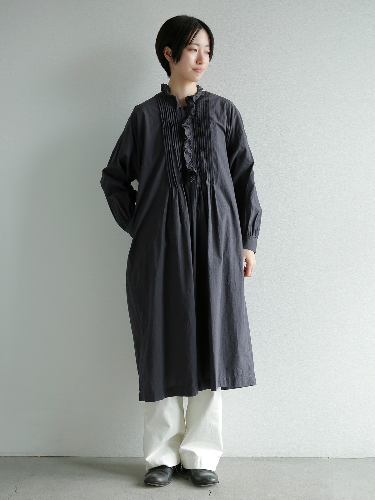 TOUJOURS(�g�D�W���[)�t�@�C�����[���R�b�g�� �t���������s�[�X Pin Tuck Ruffle Dress mm45pd03