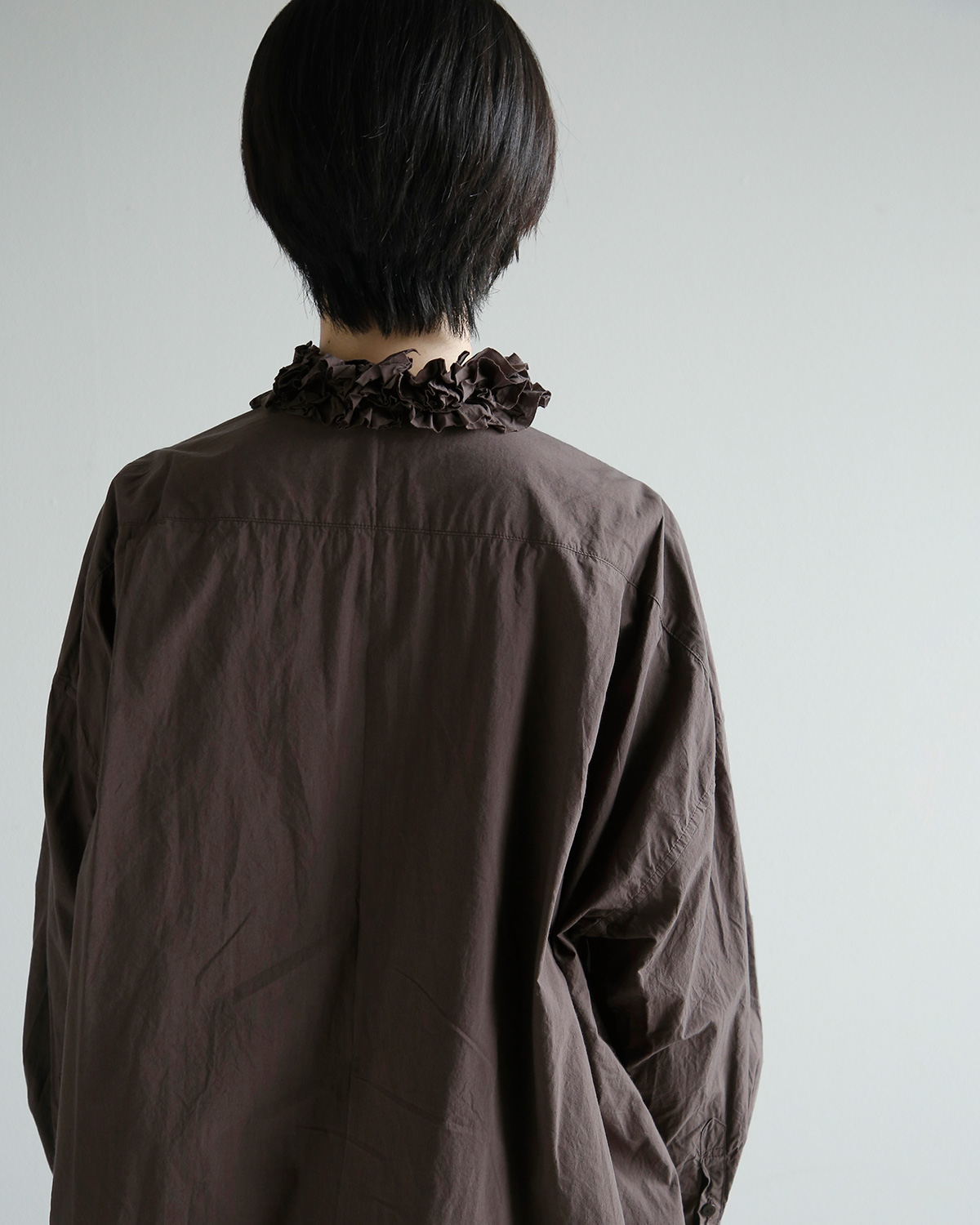 TOUJOURS(�g�D�W���[)�t�@�C�����[���R�b�g�� �l�b�N�t�����V���c Neck Ruffle Shirt mm45ps01