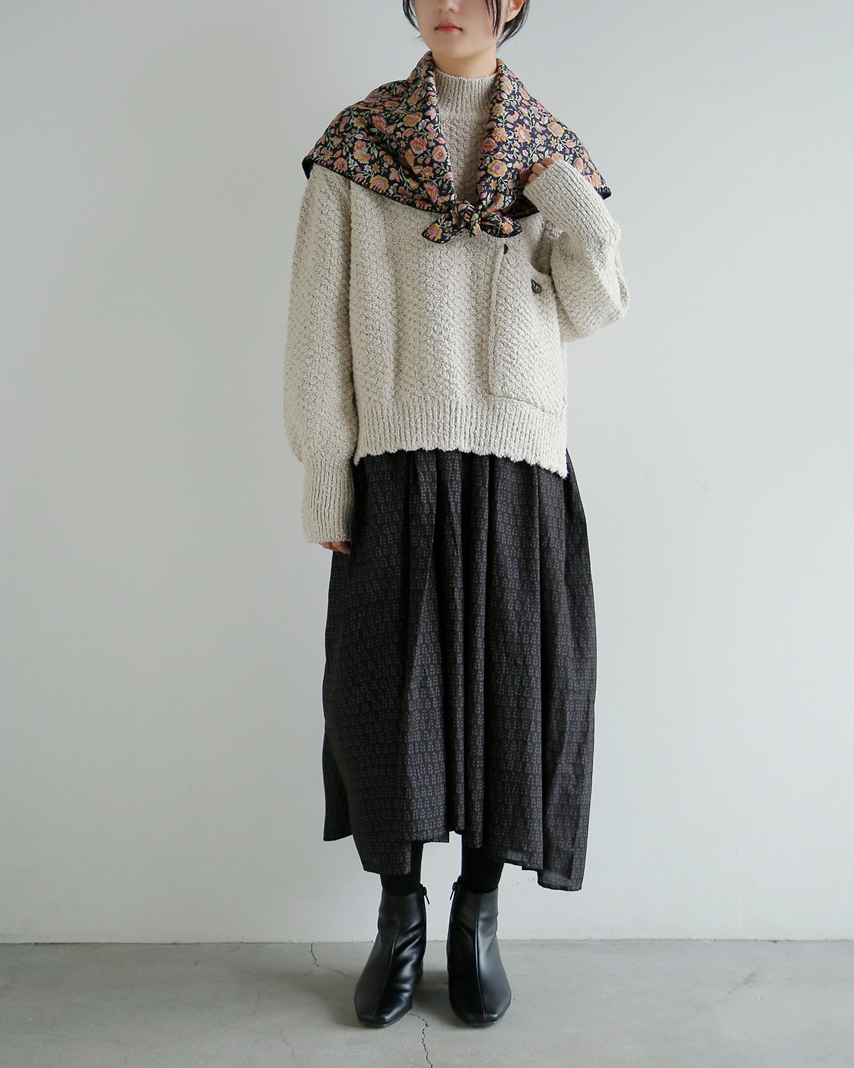 ONICA(�I�j�J)�R�b�g�� ���b�N�l�b�N ���[�v���[�� �j�b�g�g�b�v�X Loop-yarn pocket Jumper oni066