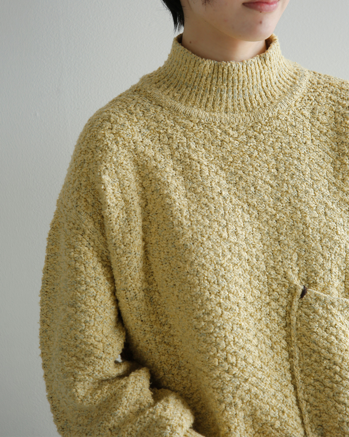 ONICA(�I�j�J)�R�b�g�� ���b�N�l�b�N ���[�v���[�� �j�b�g�g�b�v�X Loop-yarn pocket Jumper oni066