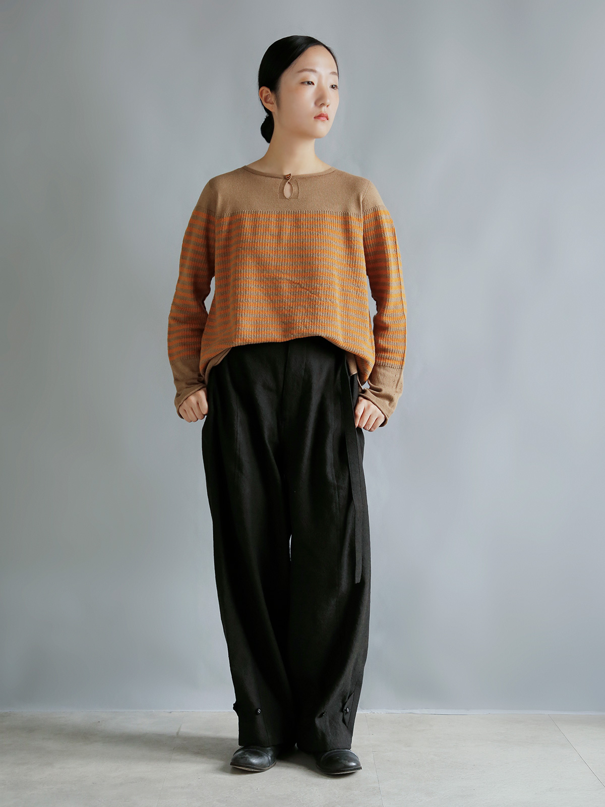 ONICA(�I�j�J)�I�[�K�j�b�N�R�b�g�� �{�[�_�[ �j�b�gT�V���c Stripe Long-sleeved Tee oni068