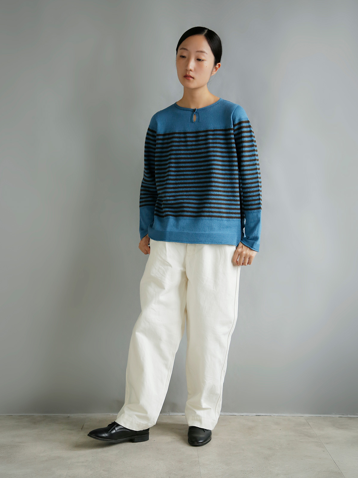 ONICA(�I�j�J)�I�[�K�j�b�N�R�b�g�� �{�[�_�[ �j�b�gT�V���c Stripe Long-sleeved Tee oni068