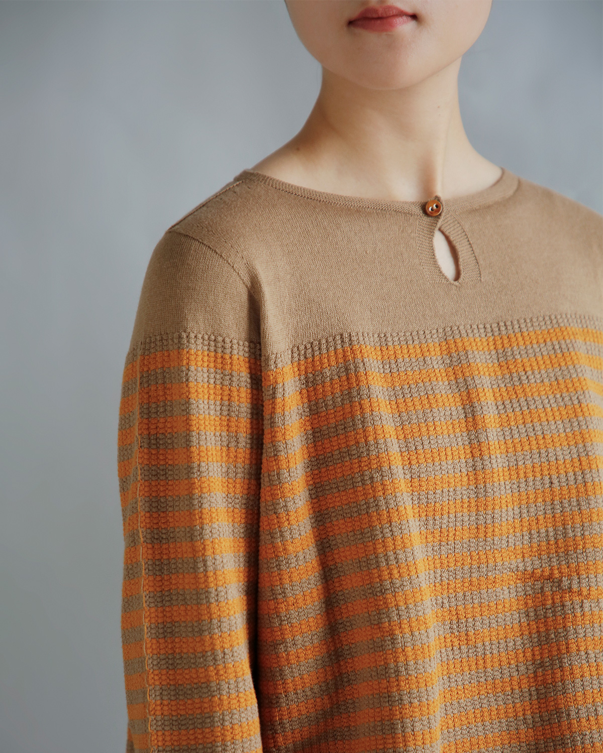 ONICA(�I�j�J)�I�[�K�j�b�N�R�b�g�� �{�[�_�[ �j�b�gT�V���c Stripe Long-sleeved Tee oni068
