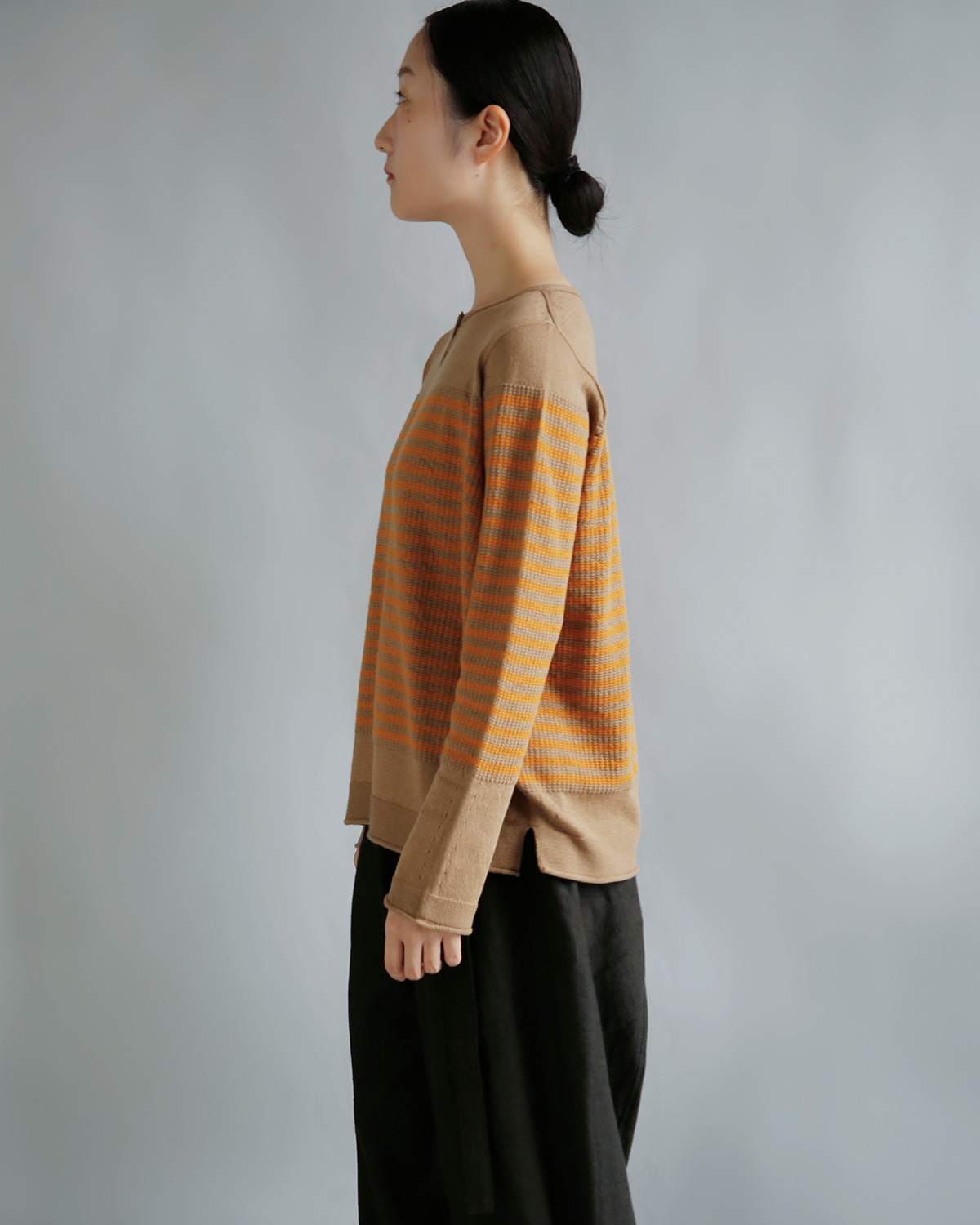 ONICA(�I�j�J)�I�[�K�j�b�N�R�b�g�� �{�[�_�[ �j�b�gT�V���c Stripe Long-sleeved Tee oni068
