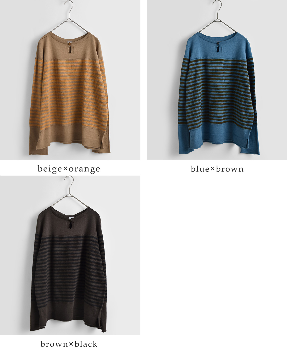 ONICA(�I�j�J)�I�[�K�j�b�N�R�b�g�� �{�[�_�[ �j�b�gT�V���c Stripe Long-sleeved Tee oni068