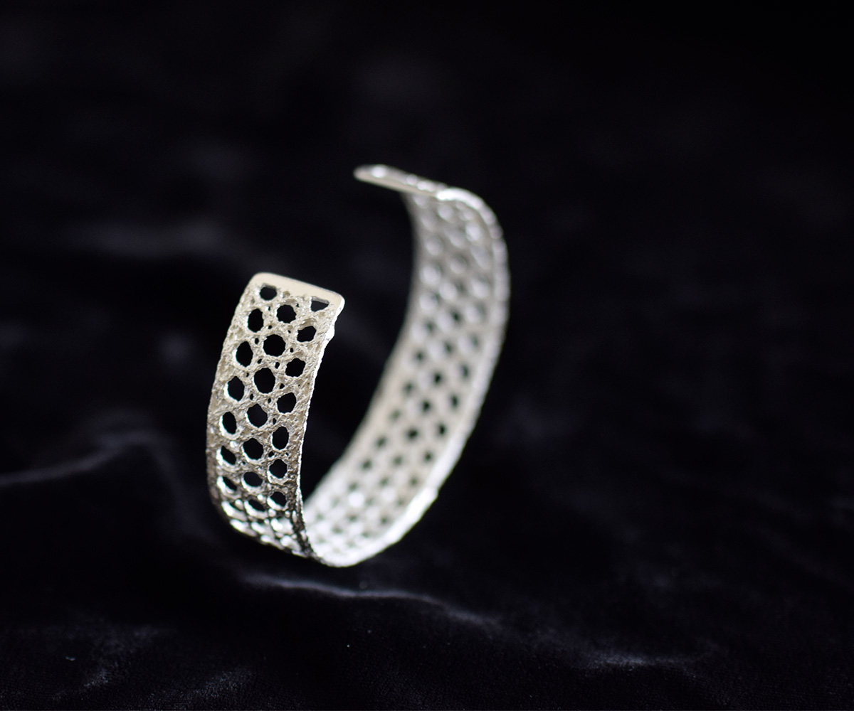 MAISON RUBUS.(���]�����[�o�X)���R���N�V���� �V���o�[ ���[�X �o���O�� L �grecollection lace bangle L�h re-002