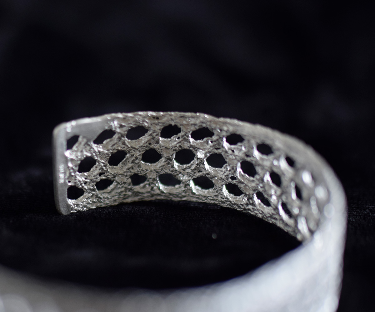 MAISON RUBUS.(���]�����[�o�X)���R���N�V���� �V���o�[ ���[�X �o���O�� L �grecollection lace bangle L�h re-002