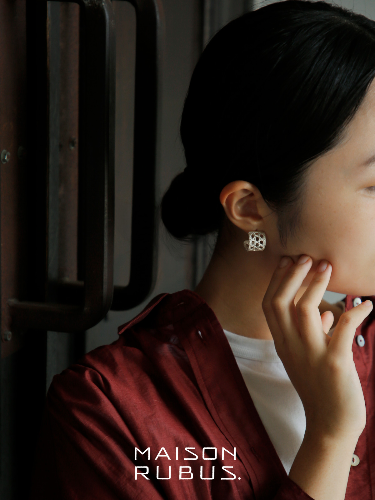 MAISON RUBUS. メゾンルーバス リコレクション シルバー レース ピアス