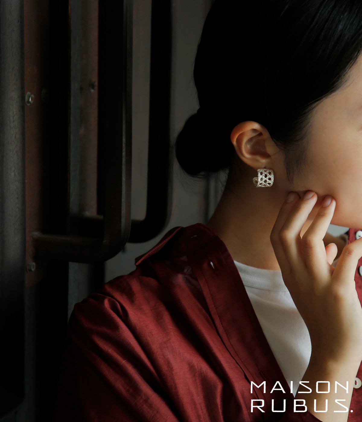 MAISON RUBUS.(���]�����[�o�X)���R���N�V���� �V���o�[ ���[�X �s�A�X L �grecollection lace pierce L�h re-005