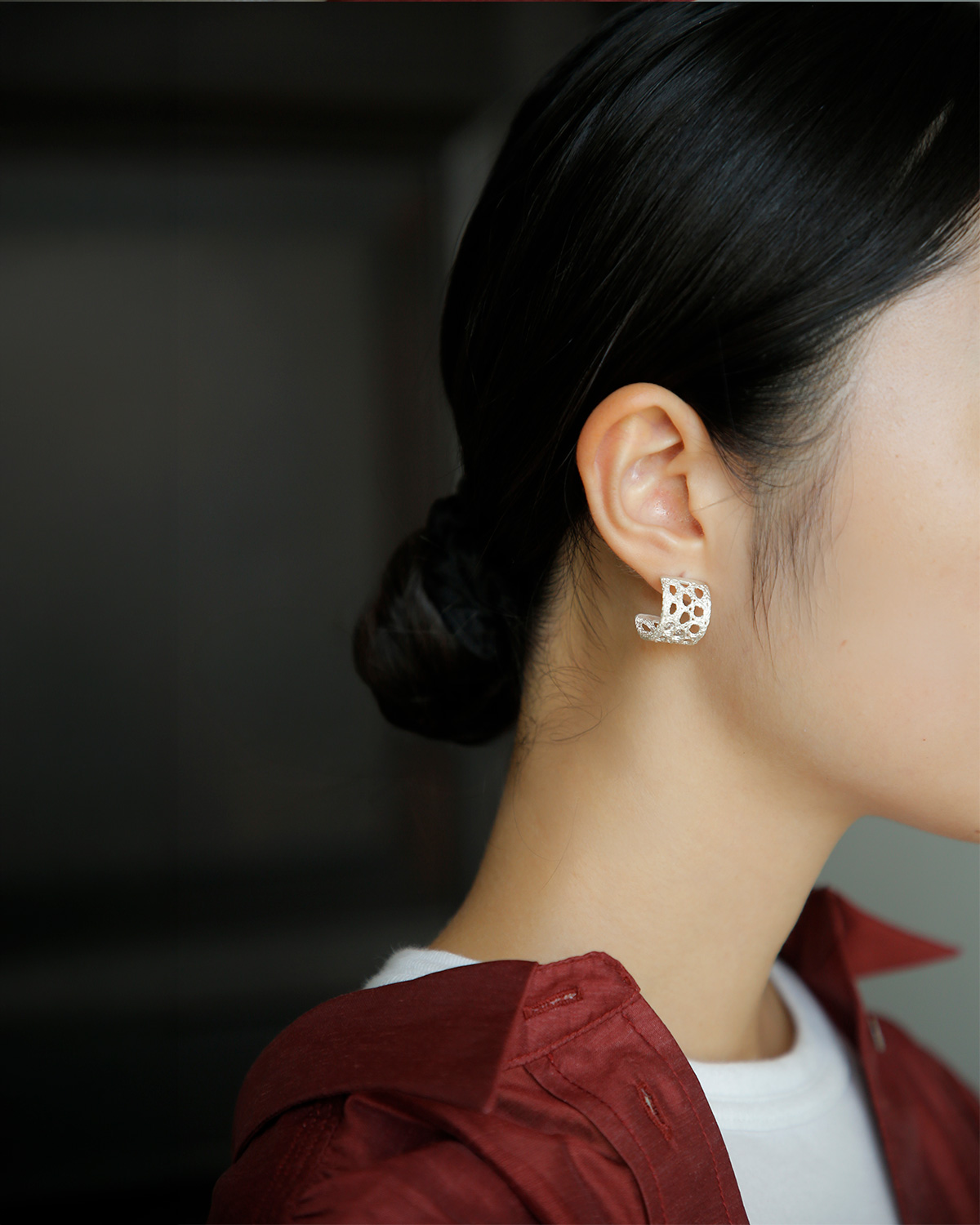 MAISON RUBUS.(���]�����[�o�X)���R���N�V���� �V���o�[ ���[�X �s�A�X L �grecollection lace pierce L�h re-005