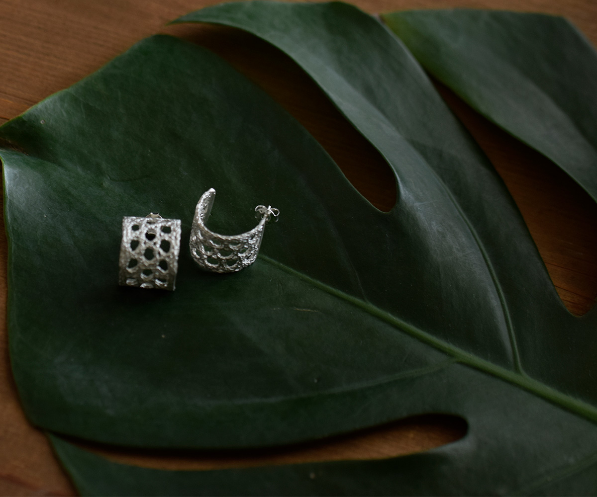 MAISON RUBUS.(���]�����[�o�X)���R���N�V���� �V���o�[ ���[�X �s�A�X L �grecollection lace pierce L�h re-005