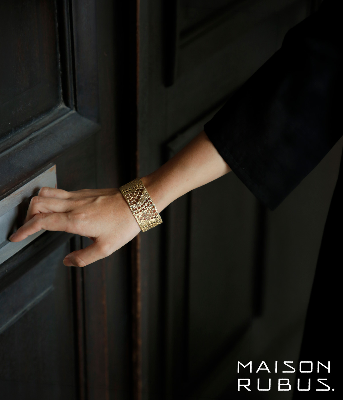 MAISON RUBUS.(���]�����[�o�X)���R���N�V���� �V���o�[�~�C�G���[�S�[���h���b�L ���[�X �o���O�� 2L �grecollection lace bangle 2L�h re-020