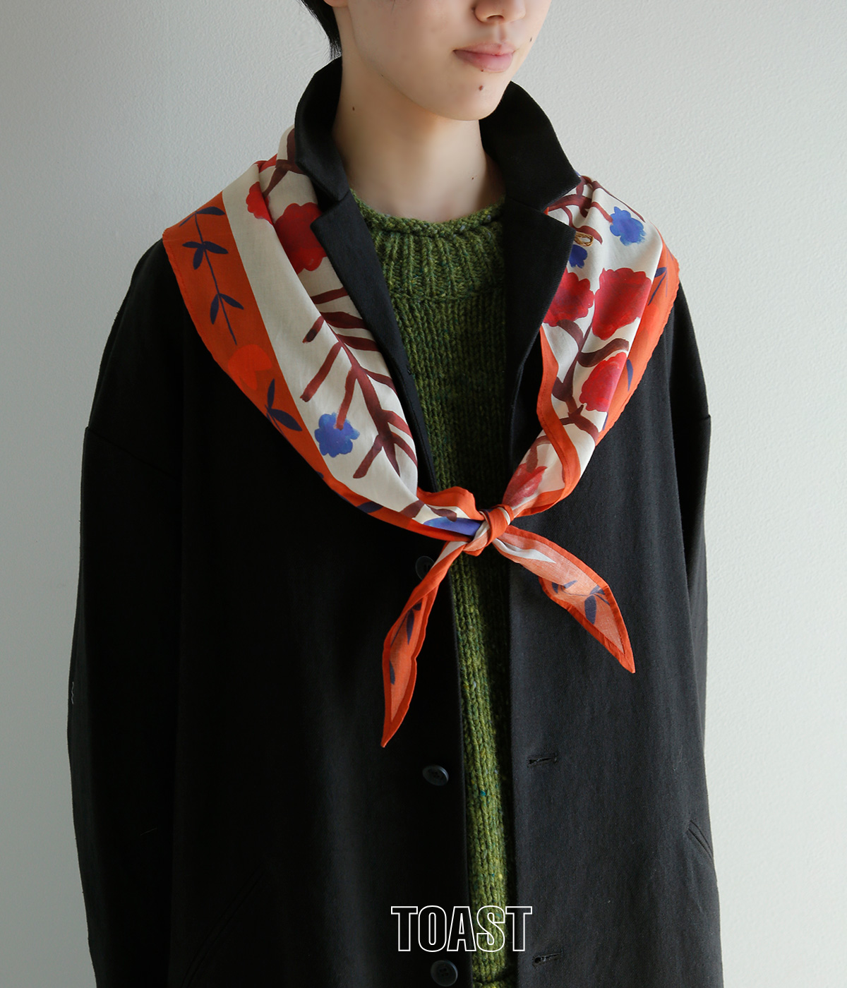 TOAST(�g�[�X�g)�R�b�g�� �g���C�A���O���o���_�i Flower Crown Print Triangle Bandana to26aw1-114