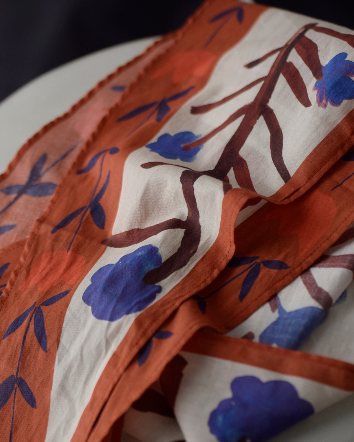 TOAST(�g�[�X�g)�R�b�g�� �g���C�A���O���o���_�i Flower Crown Print Triangle Bandana to26aw1-114