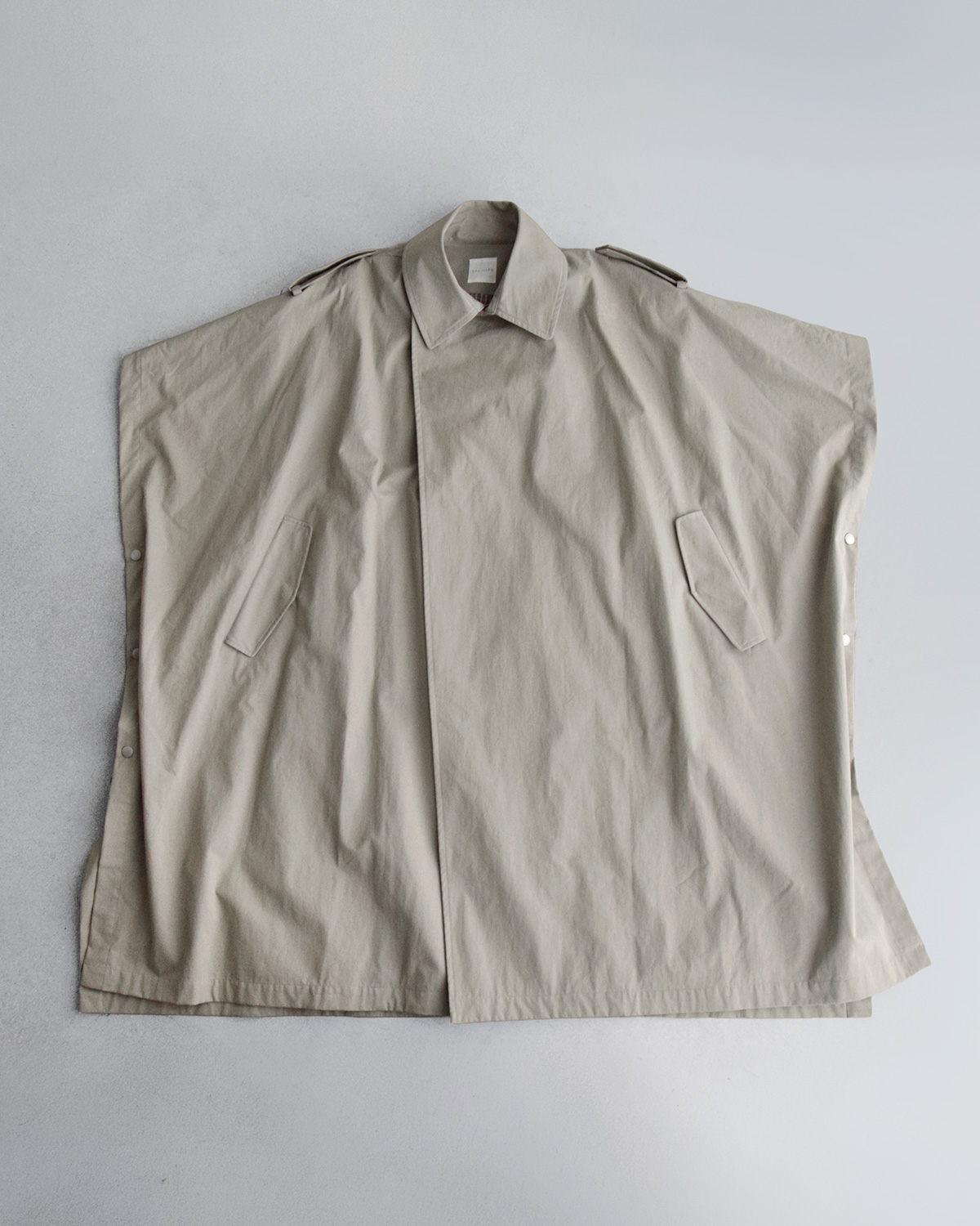 TOUJOURS(�g�D�W���[)�E�H�b�V���h�s�[�` �R�b�g���i�C�����c�C�� �R�[�g Military Poncho Coat ym45jc01
