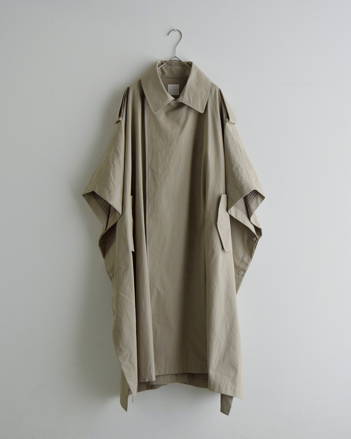 TOUJOURS(�g�D�W���[)�E�H�b�V���h�s�[�` �R�b�g���i�C�����c�C�� �R�[�g Military Poncho Coat ym45jc01