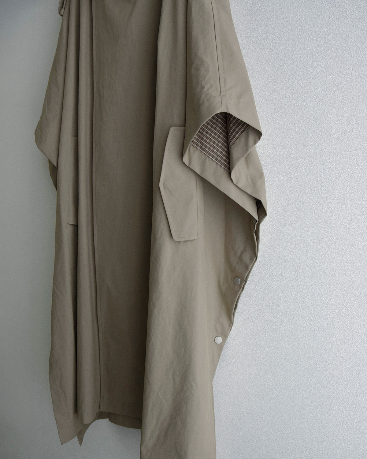 TOUJOURS(�g�D�W���[)�E�H�b�V���h�s�[�` �R�b�g���i�C�����c�C�� �R�[�g Military Poncho Coat ym45jc01