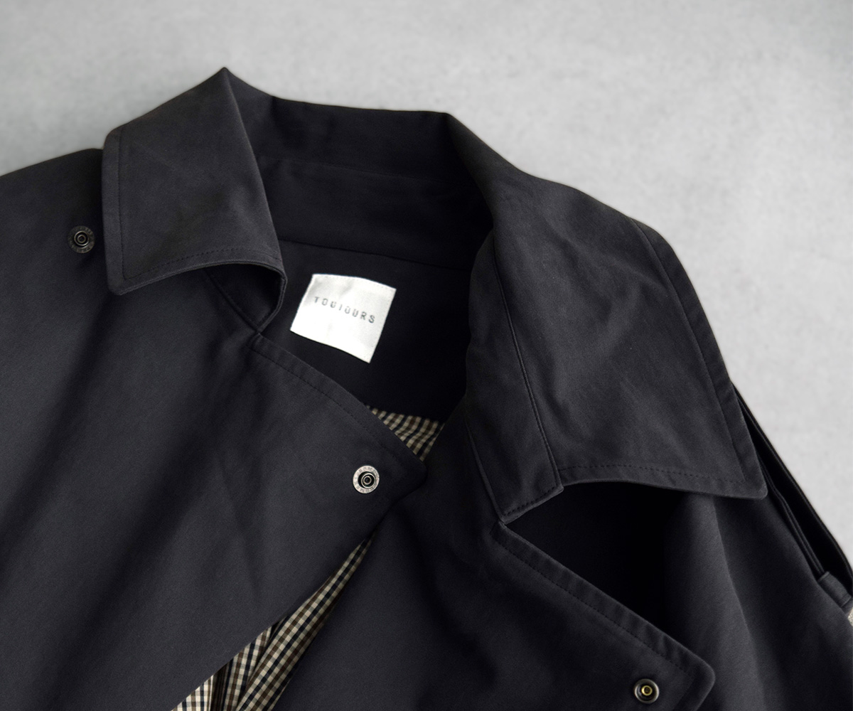 TOUJOURS(�g�D�W���[)�E�H�b�V���h�s�[�` �R�b�g���i�C�����c�C�� �R�[�g Military Poncho Coat ym45jc01