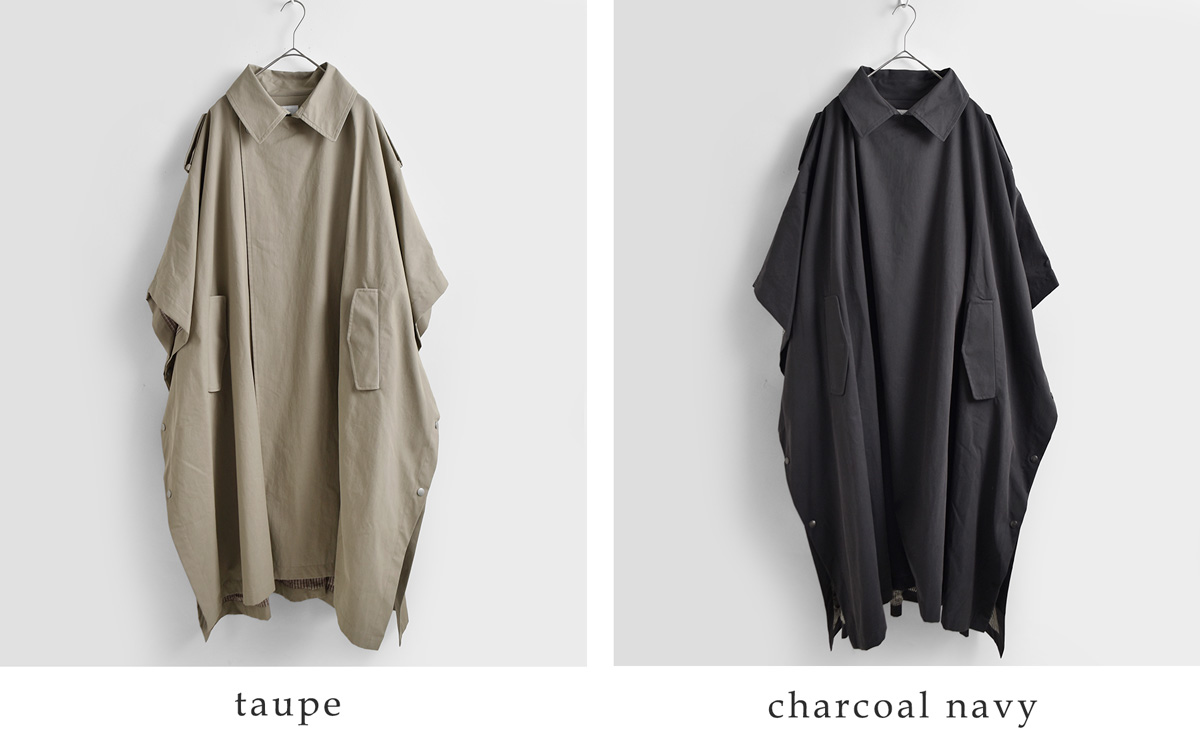 TOUJOURS(�g�D�W���[)�E�H�b�V���h�s�[�` �R�b�g���i�C�����c�C�� �R�[�g Military Poncho Coat ym45jc01