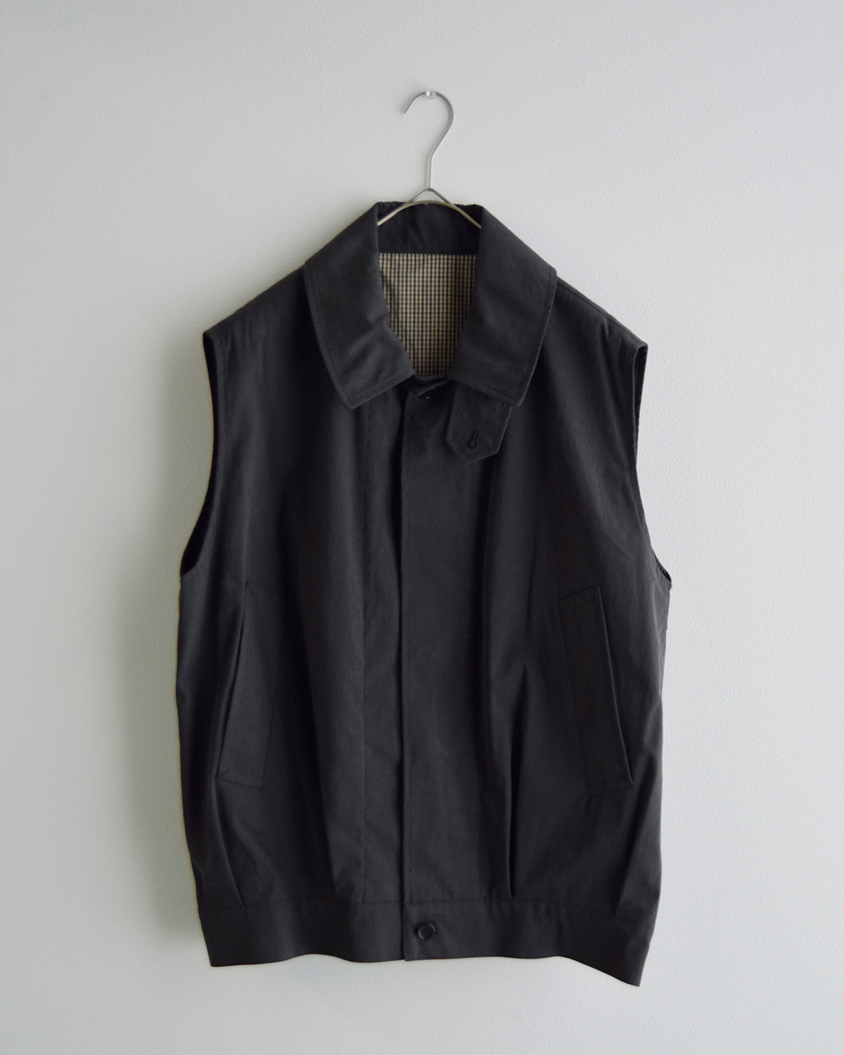 TOUJOURS(�g�D�W���[)�E�H�b�V���h�s�[�` �R�b�g���i�C�����c�C�� �x�X�g Oversize Harrington Vest ym45jv03