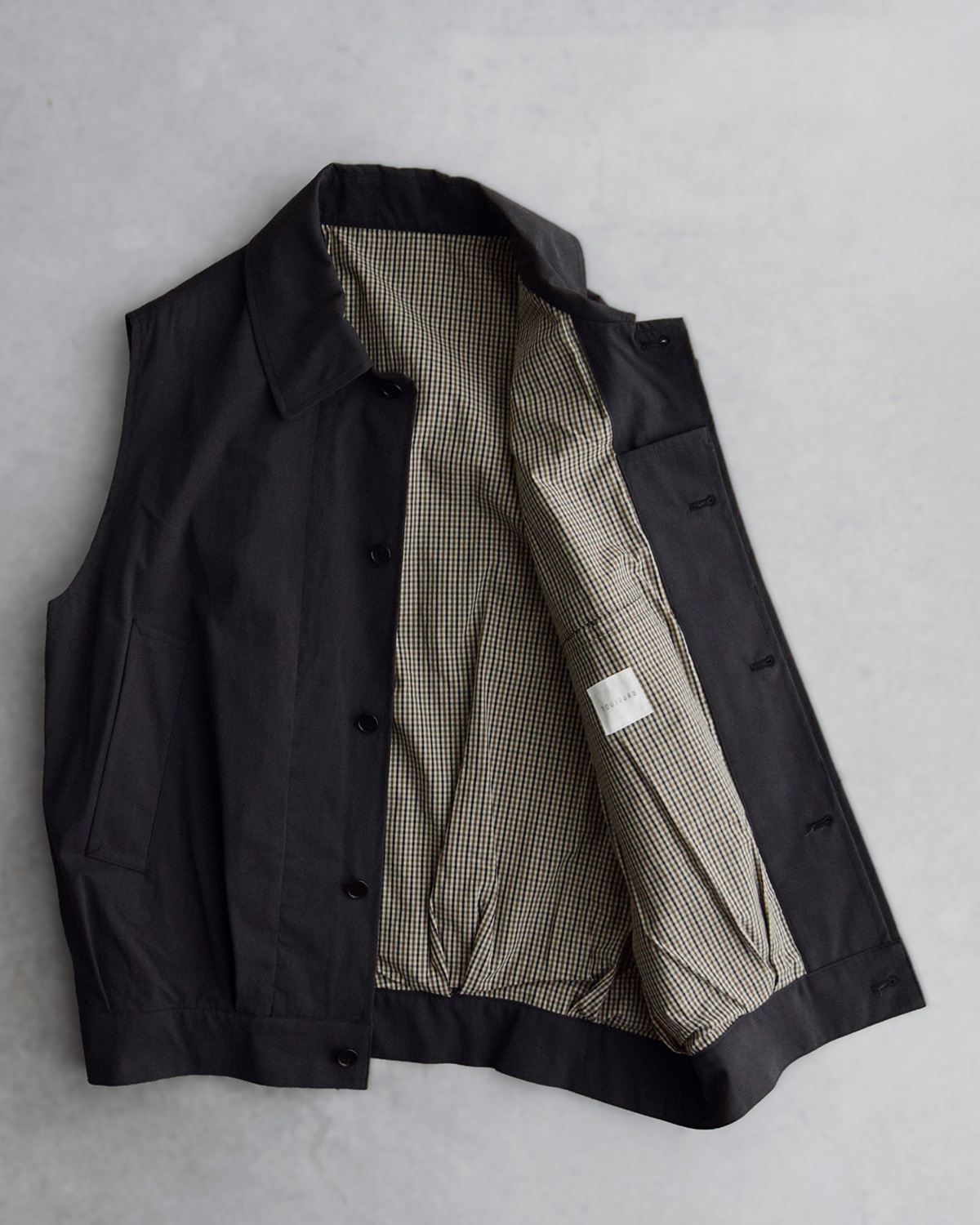 TOUJOURS(�g�D�W���[)�E�H�b�V���h�s�[�` �R�b�g���i�C�����c�C�� �x�X�g Oversize Harrington Vest ym45jv03