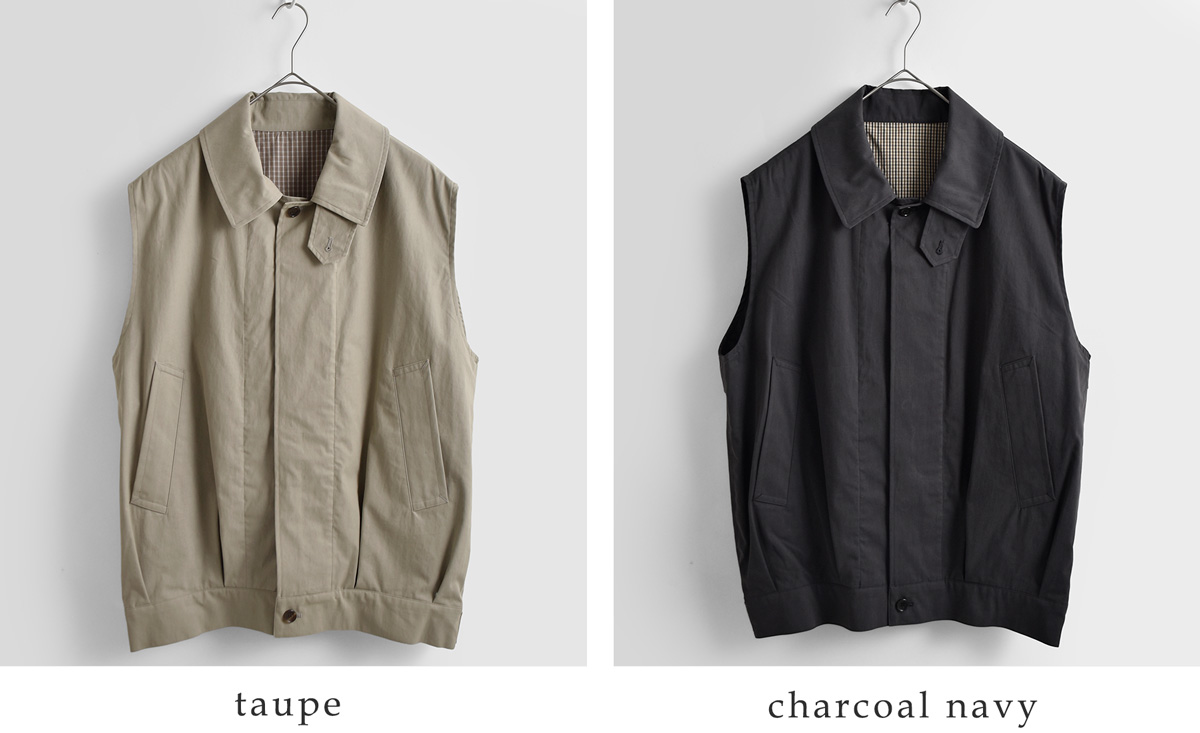 TOUJOURS(�g�D�W���[)�E�H�b�V���h�s�[�` �R�b�g���i�C�����c�C�� �x�X�g Oversize Harrington Vest ym45jv03
