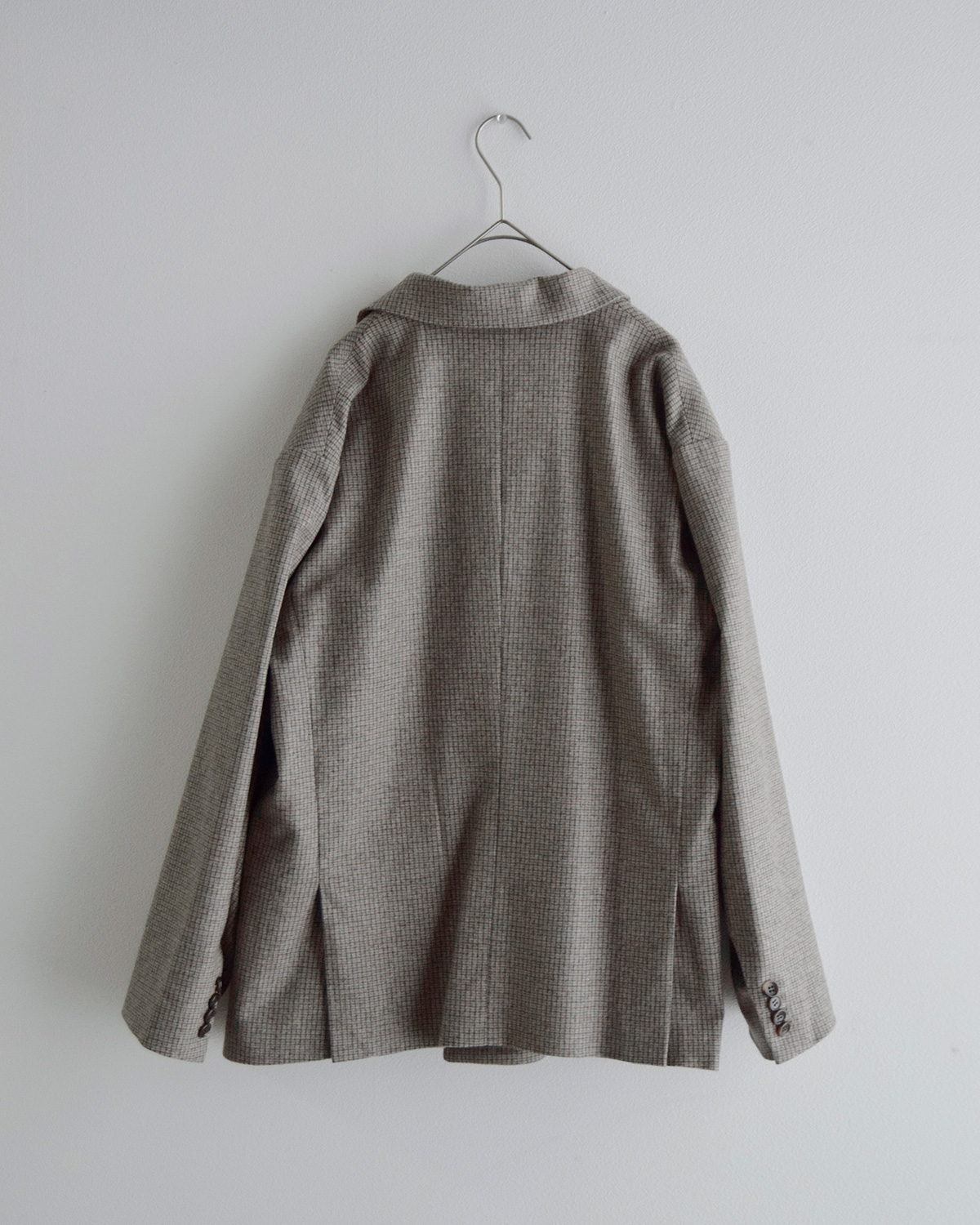TOUJOURS(�g�D�W���[)�o�[�W���E�[�� �t�@�W�[�`�F�b�N �_�u���W���P�b�g Double Breasted Jacket ym45nj01