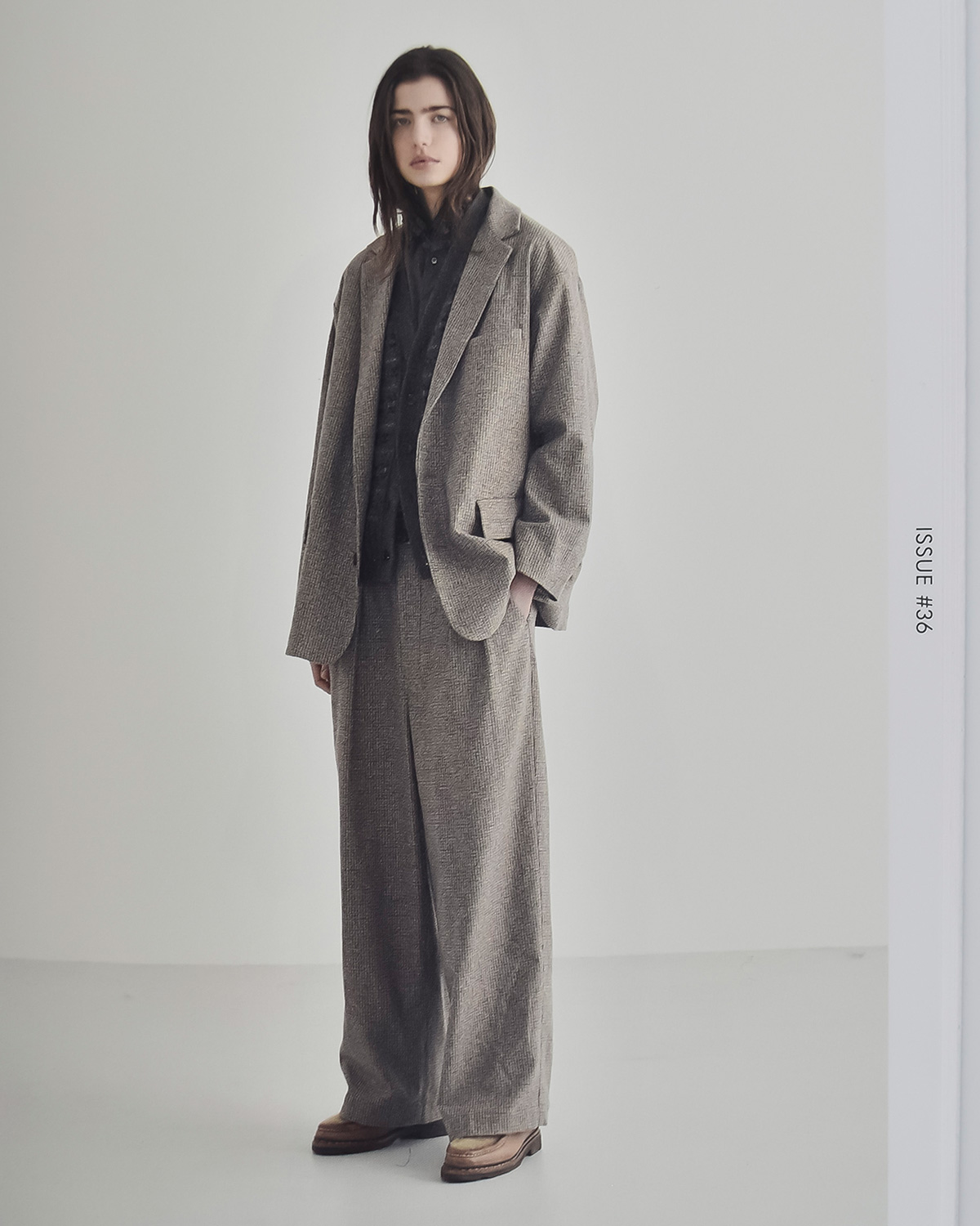 TOUJOURS(�g�D�W���[)�o�[�W���E�[�� �t�@�W�[�`�F�b�N �o�M�[�p���c 2 In-pleat Baggy Pants ym45np03