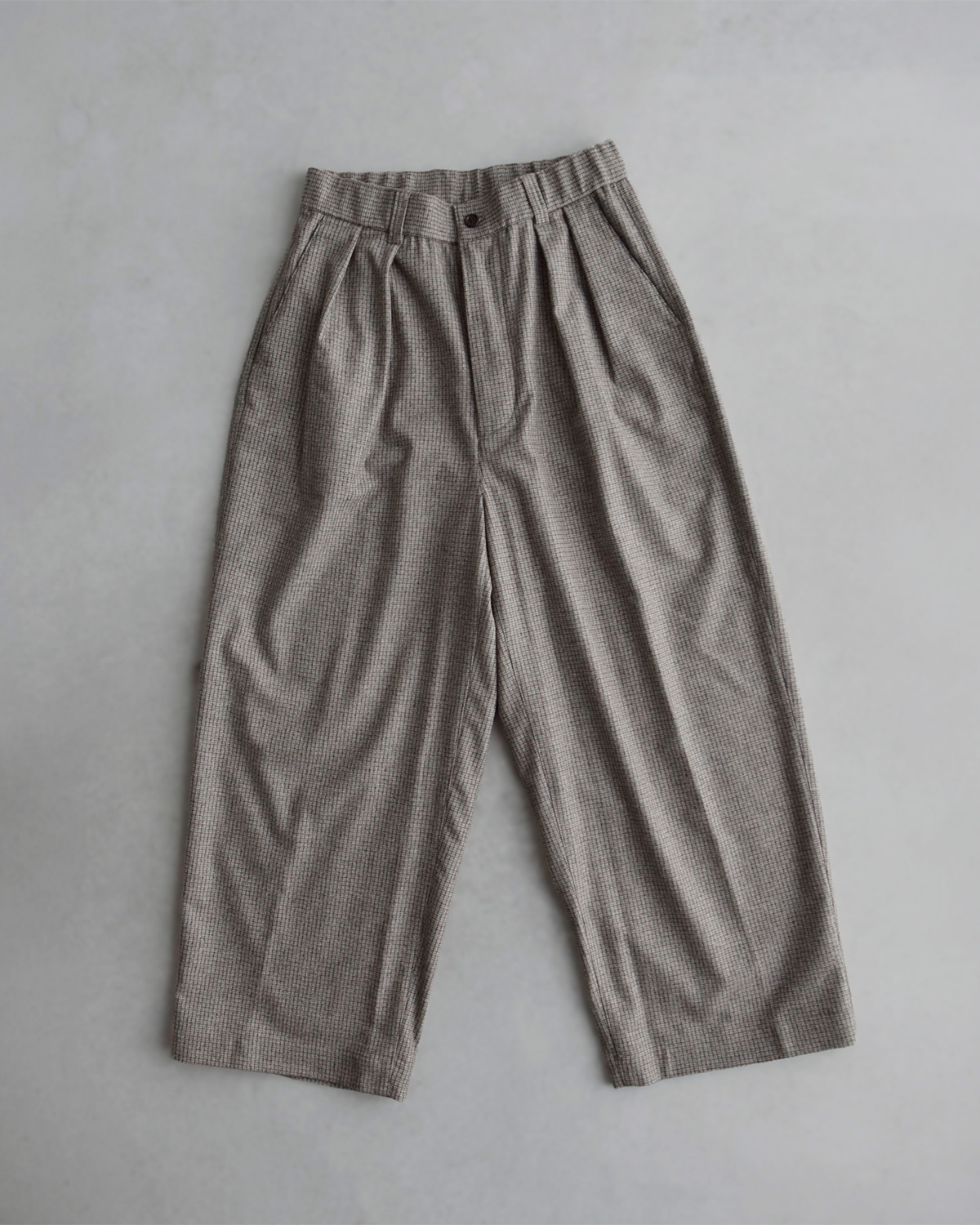 TOUJOURS(�g�D�W���[)�o�[�W���E�[�� �t�@�W�[�`�F�b�N �o�M�[�p���c 2 In-pleat Baggy Pants ym45np03