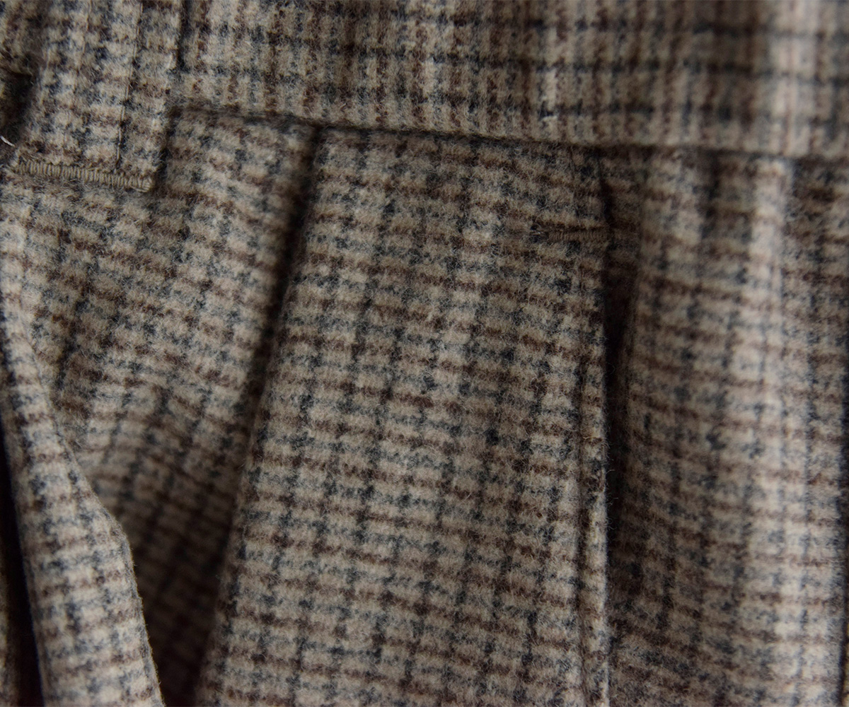 TOUJOURS(�g�D�W���[)�o�[�W���E�[�� �t�@�W�[�`�F�b�N �o�M�[�p���c 2 In-pleat Baggy Pants ym45np03