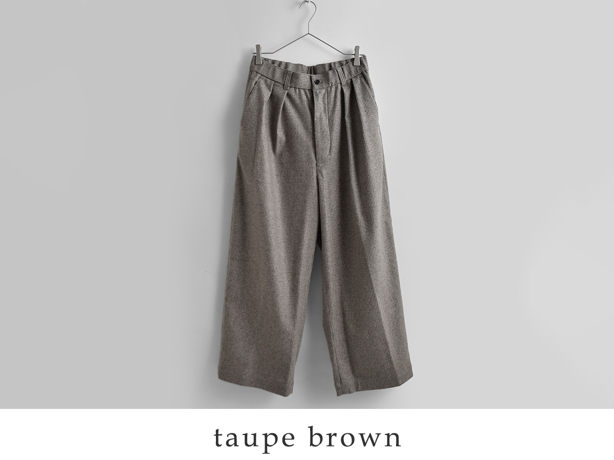 TOUJOURS(�g�D�W���[)�o�[�W���E�[�� �t�@�W�[�`�F�b�N �o�M�[�p���c 2 In-pleat Baggy Pants ym45np03