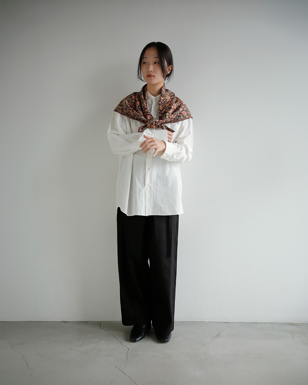 YOKO SAKAMOTO(���[�R�T�J���g)�������x�^�C�v���C�^�[ �K�[�����g�_�C �o���h�J���[�V���c BAND COLLAR SHIRT ys-26aw-76
