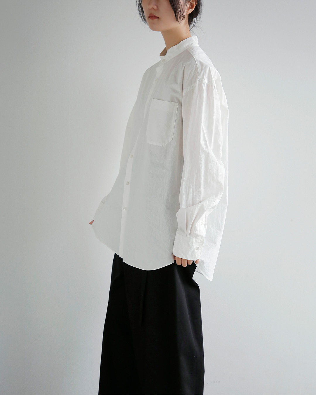 YOKO SAKAMOTO(���[�R�T�J���g)�������x�^�C�v���C�^�[ �K�[�����g�_�C �o���h�J���[�V���c BAND COLLAR SHIRT ys-26aw-76