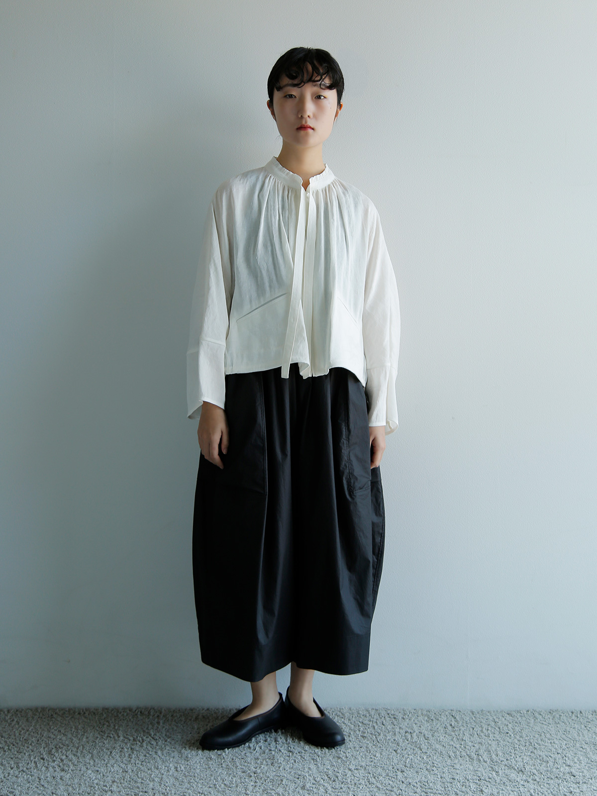 TENNE HANDCRAFTED MODERN(�e���n���h�N���t�e�b�h���_��)���l�� �t�����J���[ �u���E�X frill collar blouson 0010