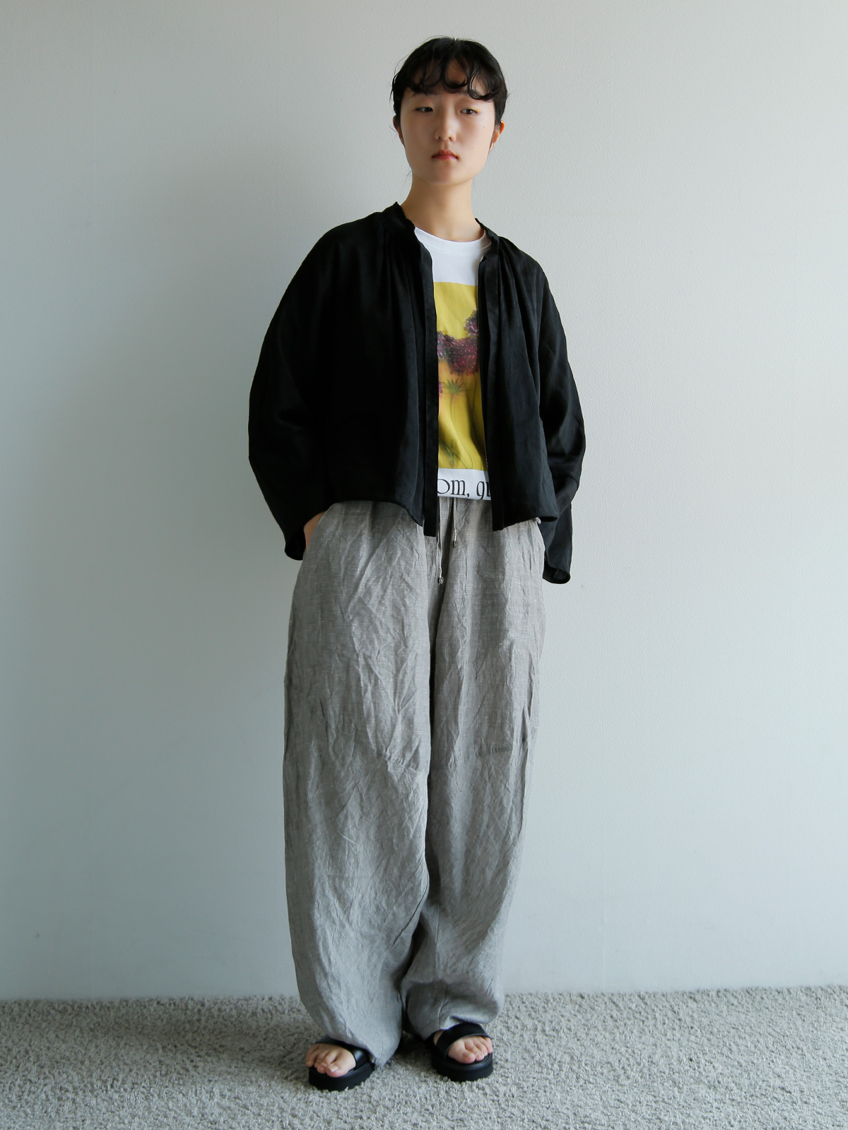 TENNE HANDCRAFTED MODERN(�e���n���h�N���t�e�b�h���_��)���l�� �t�����J���[ �u���E�X frill collar blouson 0010