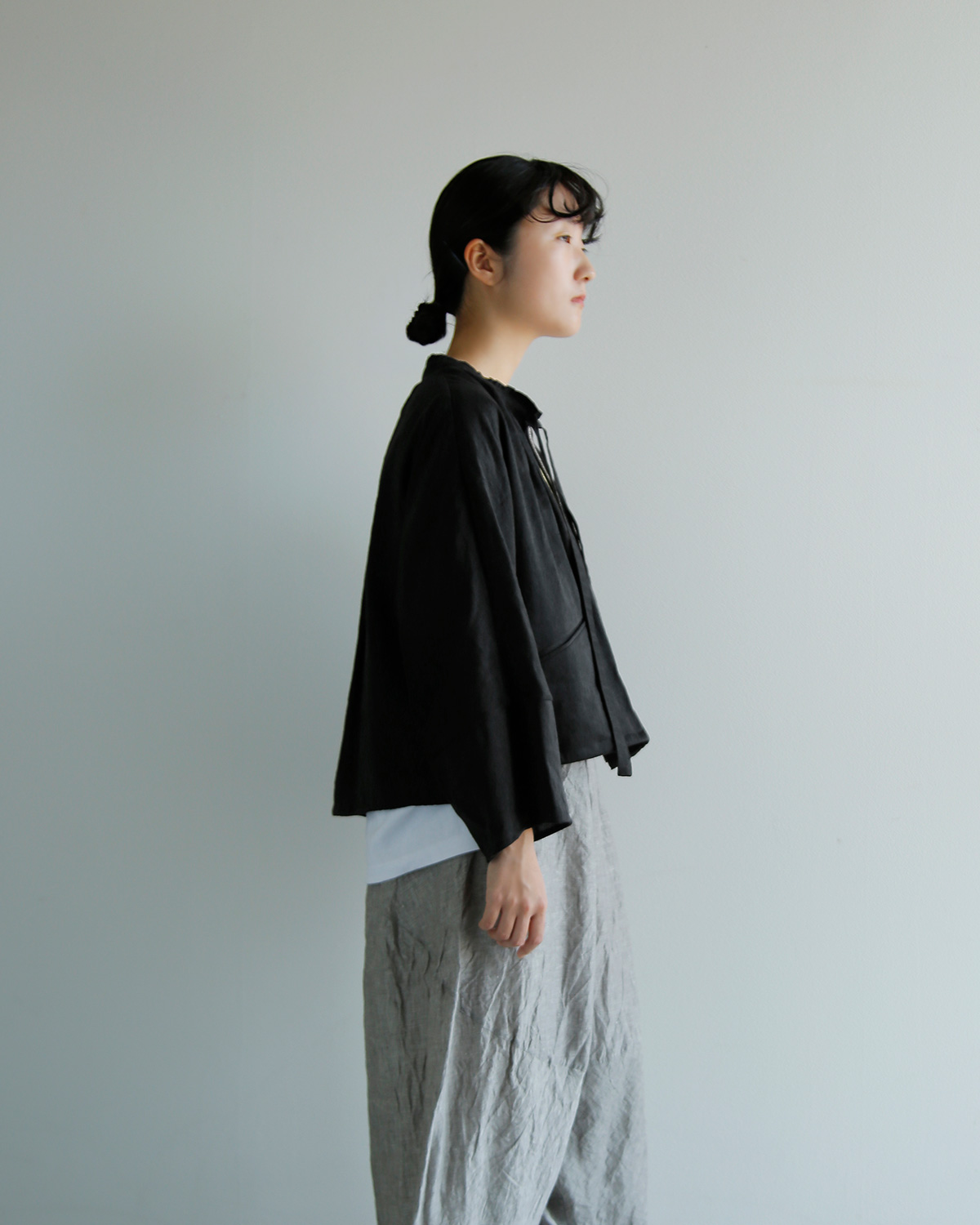 TENNE HANDCRAFTED MODERN(�e���n���h�N���t�e�b�h���_��)���l�� �t�����J���[ �u���E�X frill collar blouson 0010