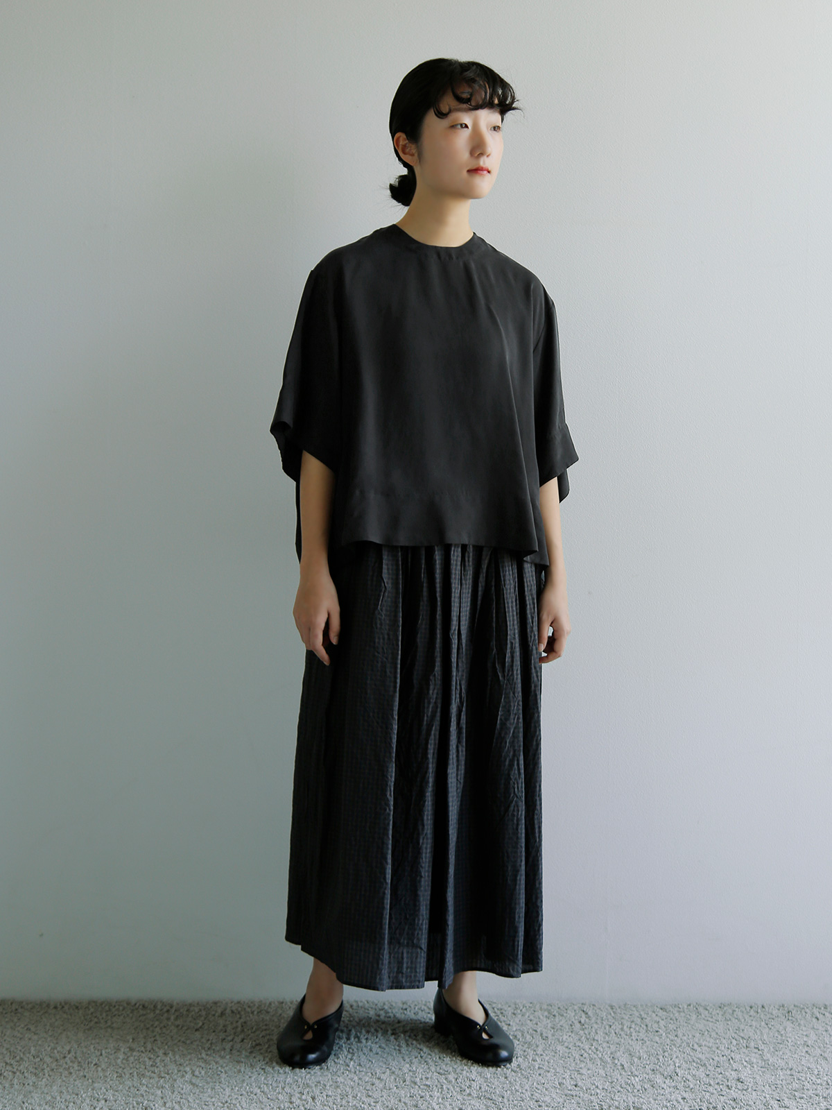 TENNE HANDCRAFTED MODERN(�e���n���h�N���t�e�b�h���_��)�n�[�t�X���[�u �g�b�v�X half sleeve tops 0015