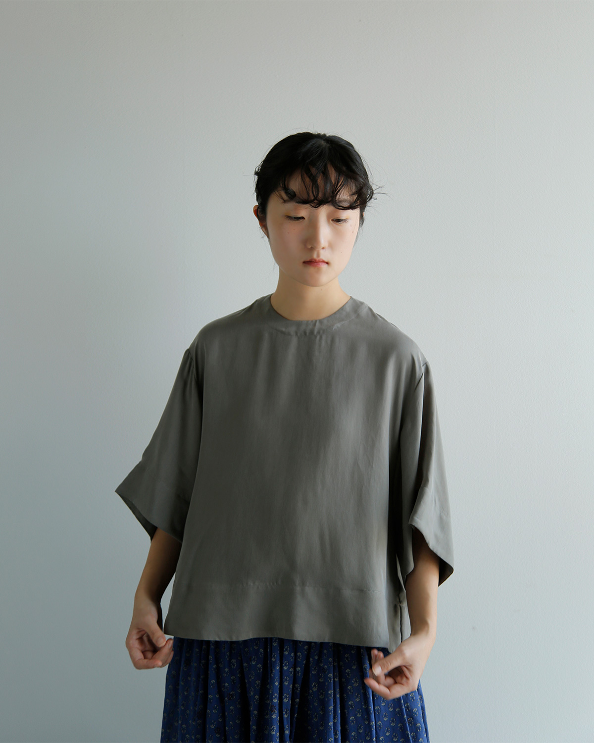 TENNE HANDCRAFTED MODERN(�e���n���h�N���t�e�b�h���_��)�n�[�t�X���[�u �g�b�v�X half sleeve tops 0015