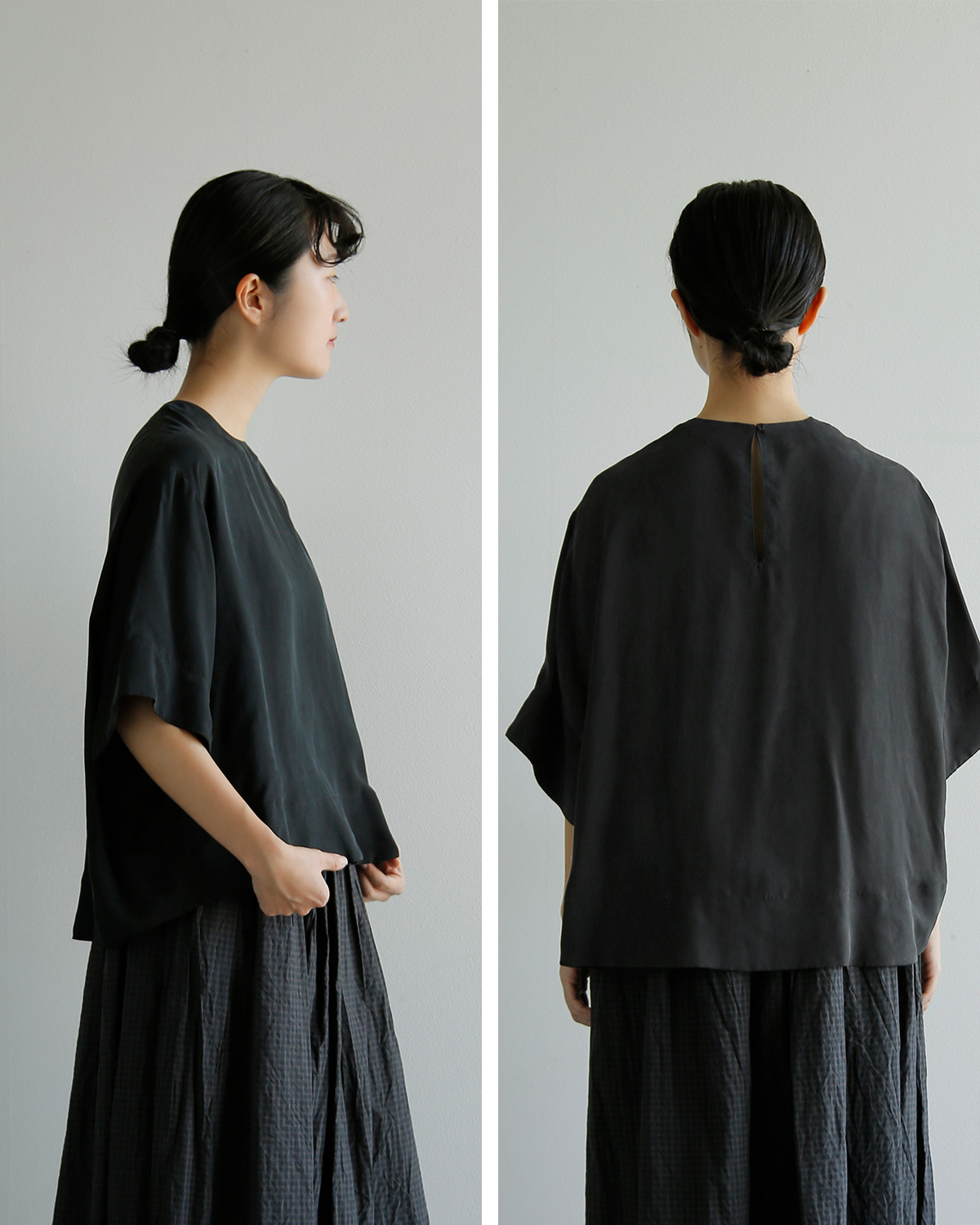 TENNE HANDCRAFTED MODERN(�e���n���h�N���t�e�b�h���_��)�n�[�t�X���[�u �g�b�v�X half sleeve tops 0015