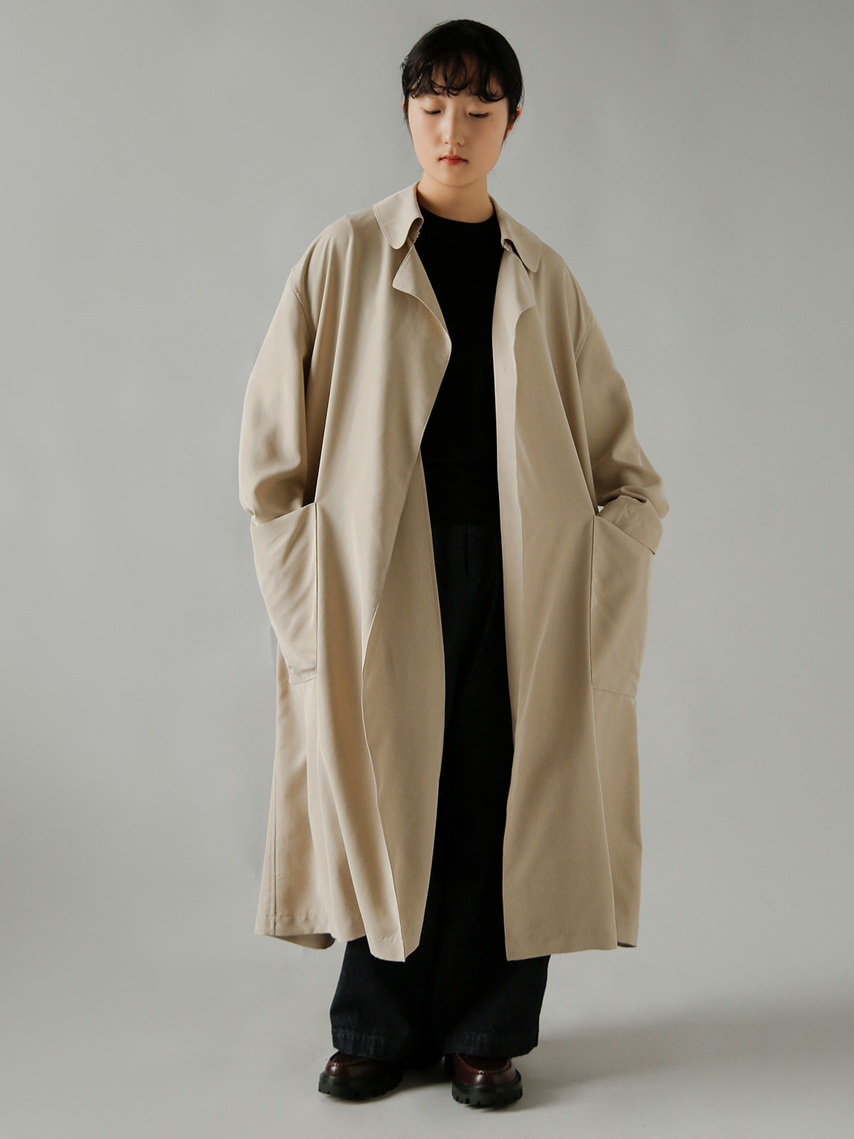 TENNE HANDCRAFTED MODERN(�e���n���h�N���t�e�b�h���_��)�u���X�x�����X �r�b�O�T�C�Y �g�����`�R�[�g brisbane moss big size trench 0021-same1