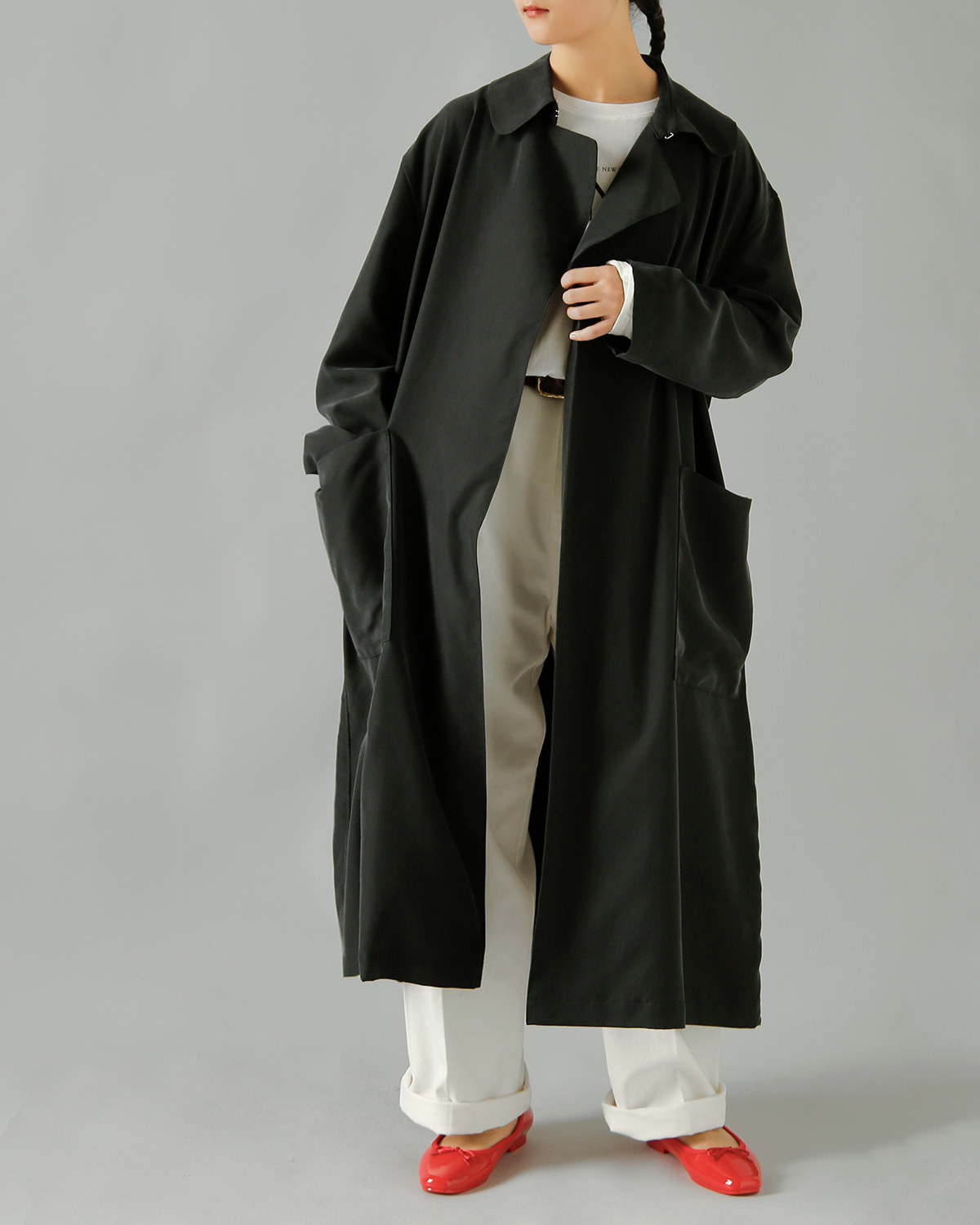 TENNE HANDCRAFTED MODERN(�e���n���h�N���t�e�b�h���_��)�u���X�x�����X �r�b�O�T�C�Y �g�����`�R�[�g brisbane moss big size trench 0021-same1