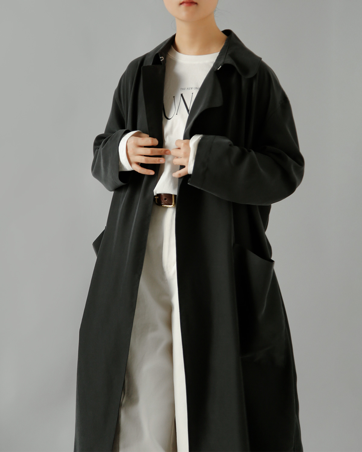 TENNE HANDCRAFTED MODERN(�e���n���h�N���t�e�b�h���_��)�u���X�x�����X �r�b�O�T�C�Y �g�����`�R�[�g brisbane moss big size trench 0021-same1