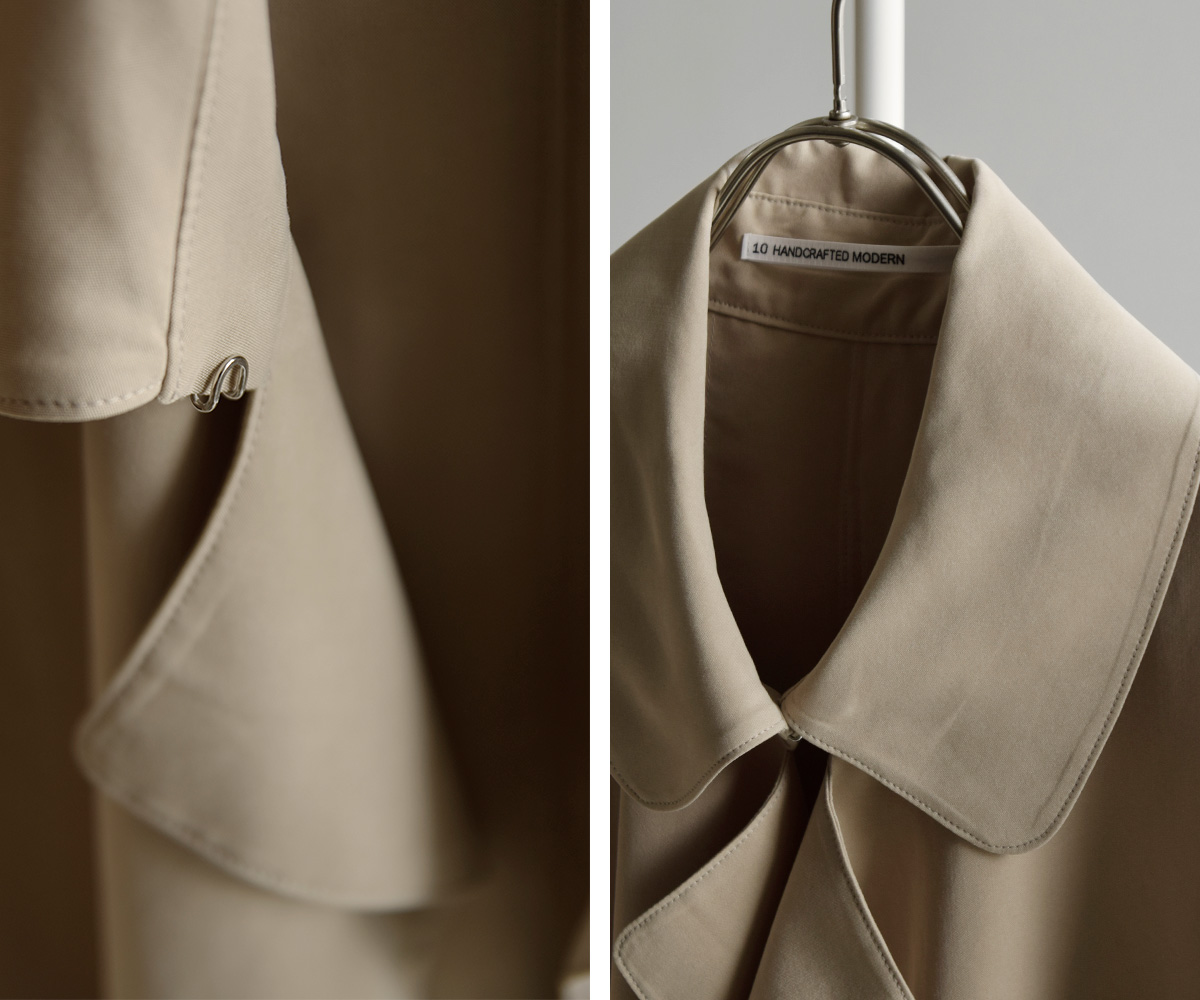 TENNE HANDCRAFTED MODERN(�e���n���h�N���t�e�b�h���_��)�u���X�x�����X �r�b�O�T�C�Y �g�����`�R�[�g brisbane moss big size trench 0021-same1