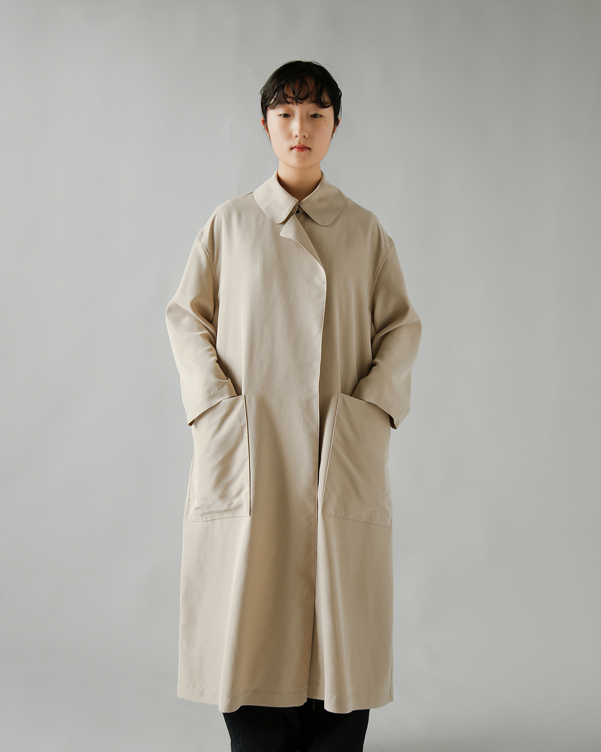 TENNE HANDCRAFTED MODERN(�e���n���h�N���t�e�b�h���_��)�u���X�x�����X �r�b�O�T�C�Y �g�����`�R�[�g brisbane moss big size trench 0021-same1